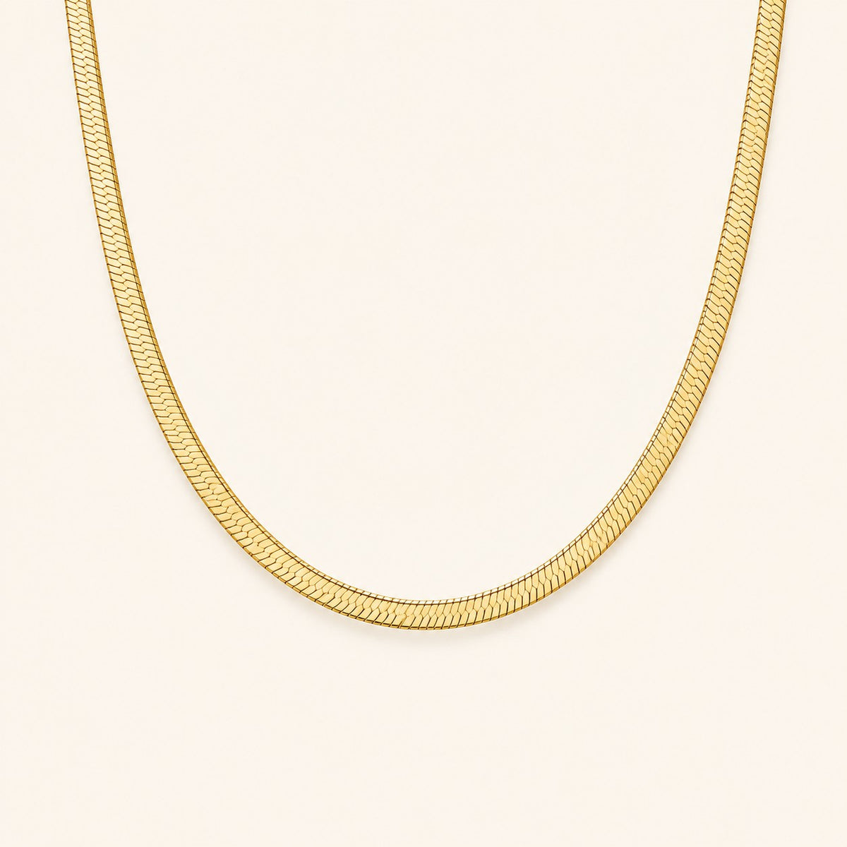 Aura Herringbone, gold finish