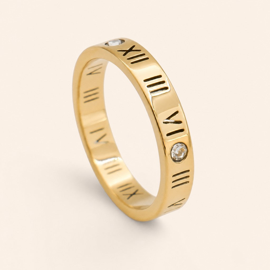 Numeral Ring, gold finish