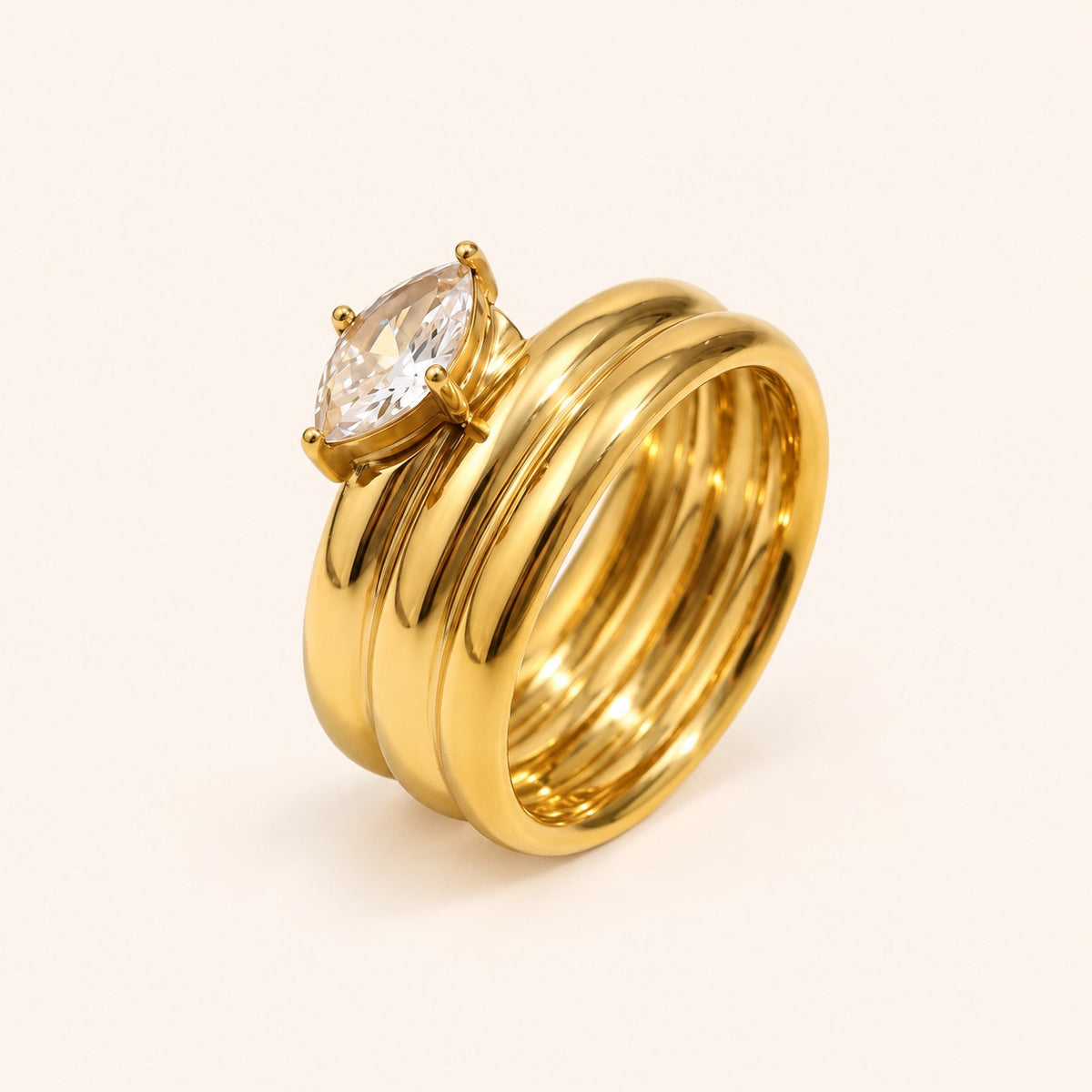 Rania Ring, gold finish