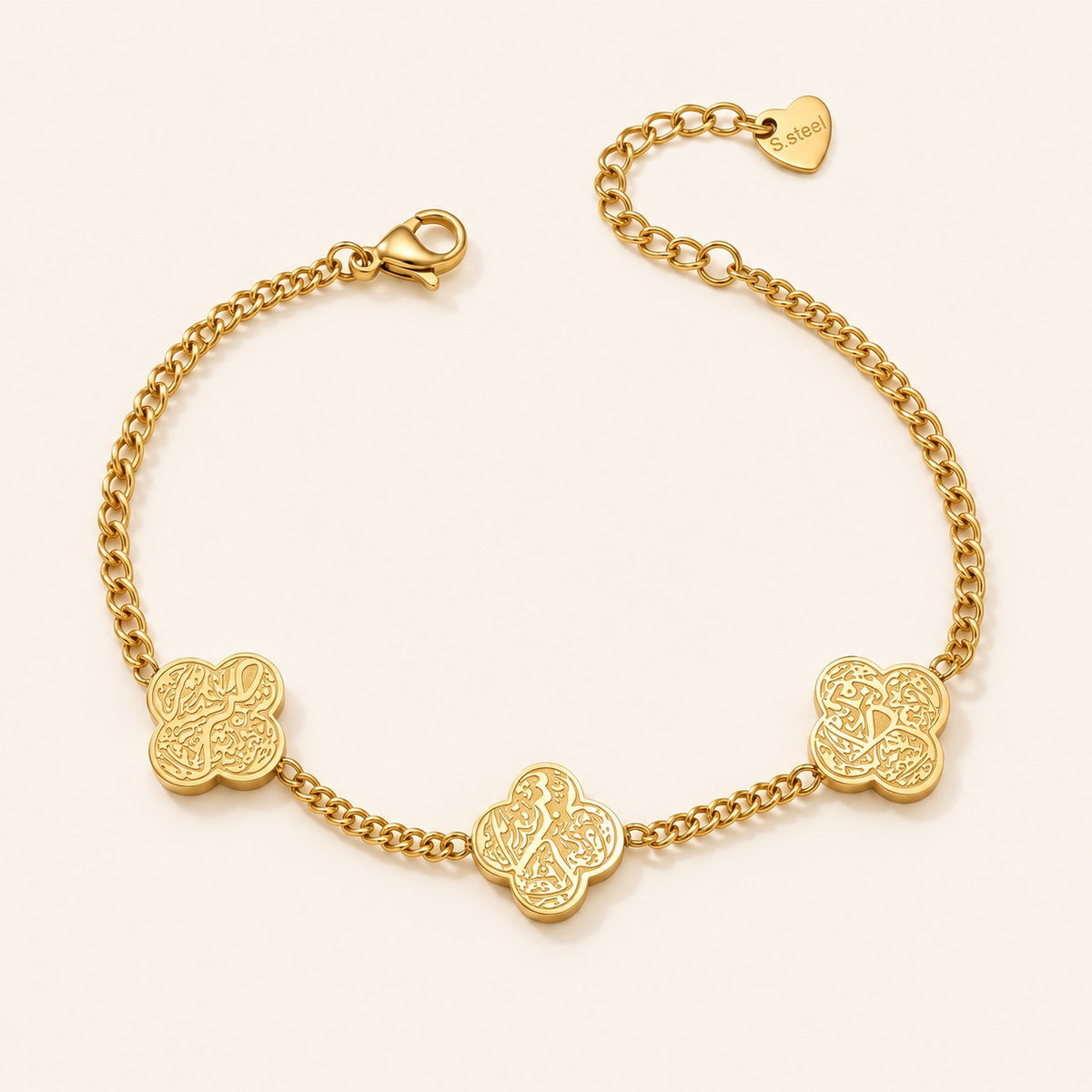 Rawdat Al Fuad Bracelet, gold finish