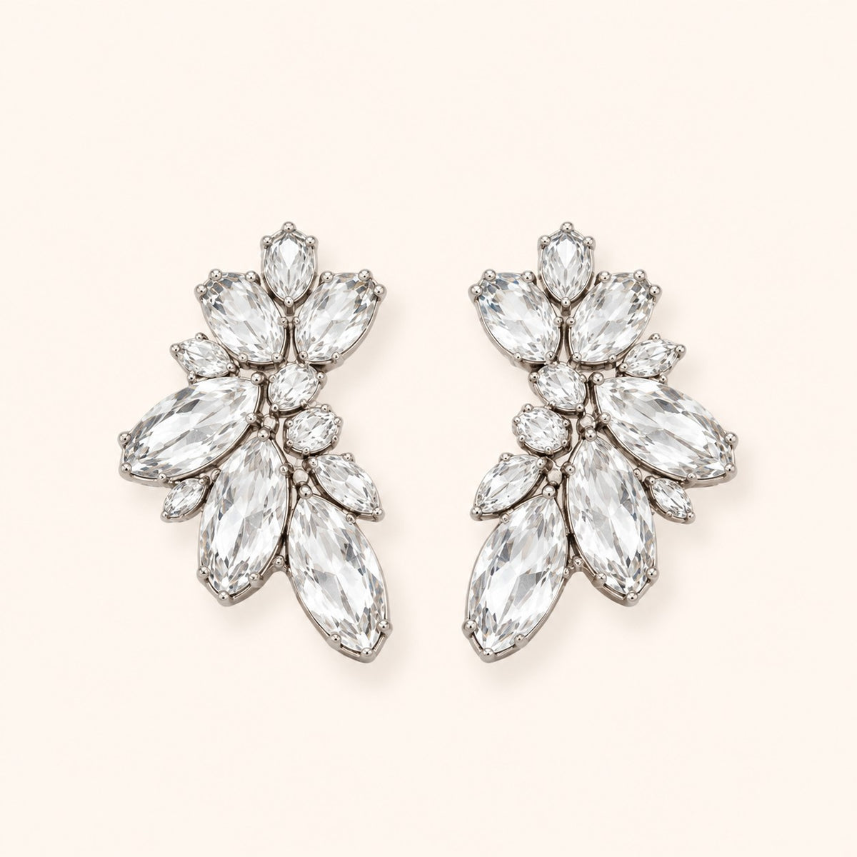 Porter Cluster Studs, silver finish