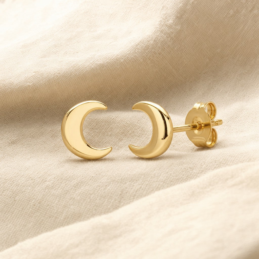 Hilal Studs on cream linen