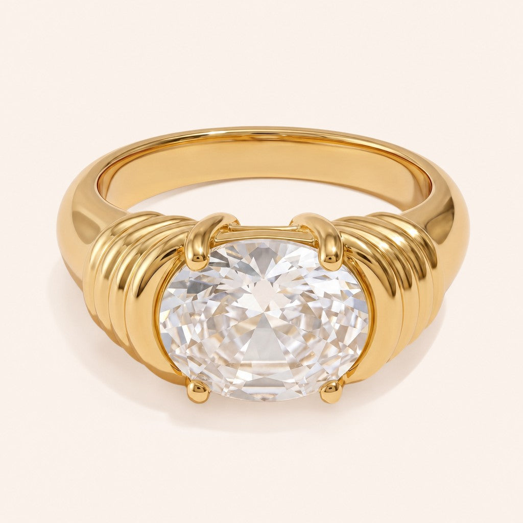 Lana Stone Ring, gold finish