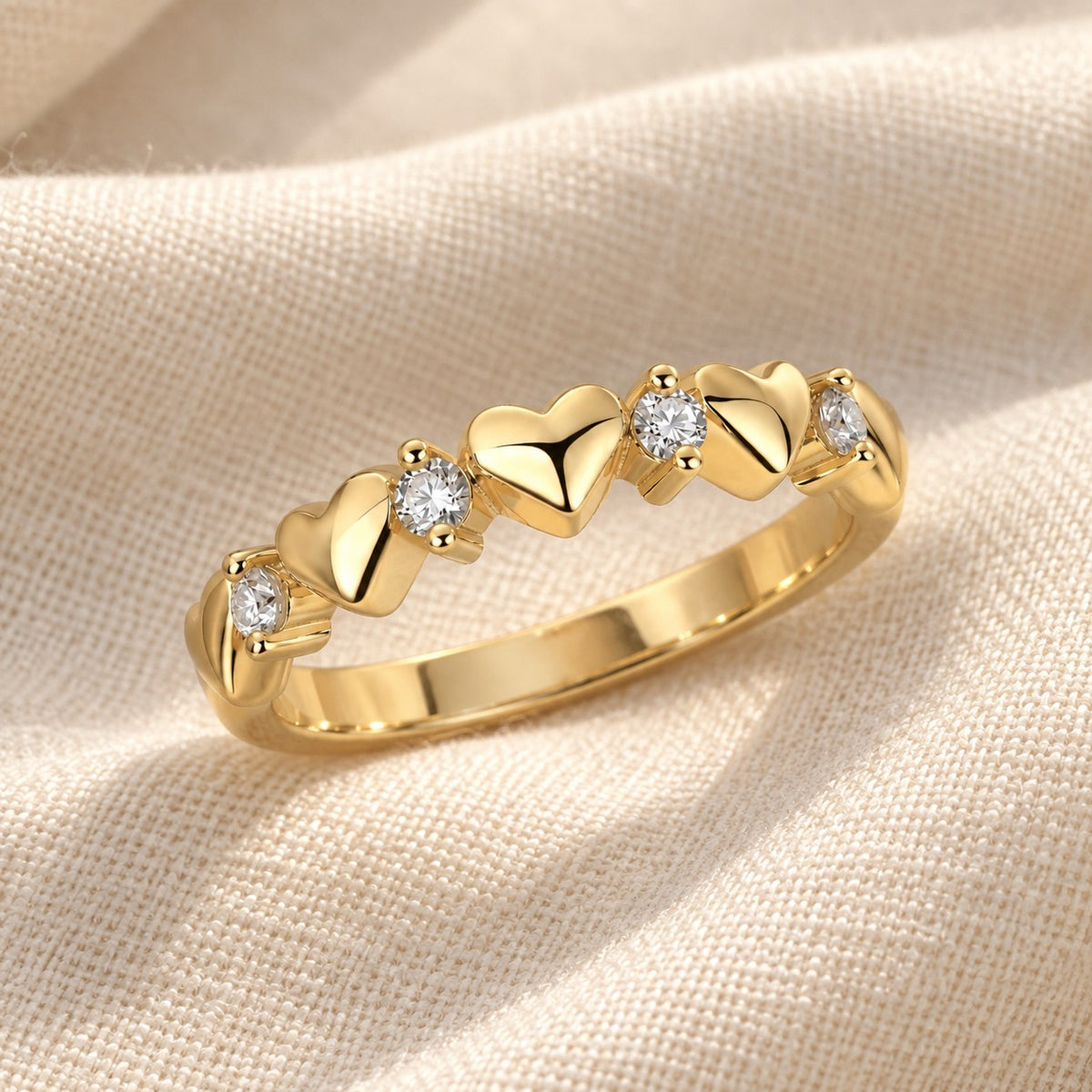 Ward Al Fuad Ring on cream linen