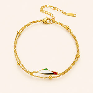 Palestine Map Bracelet
