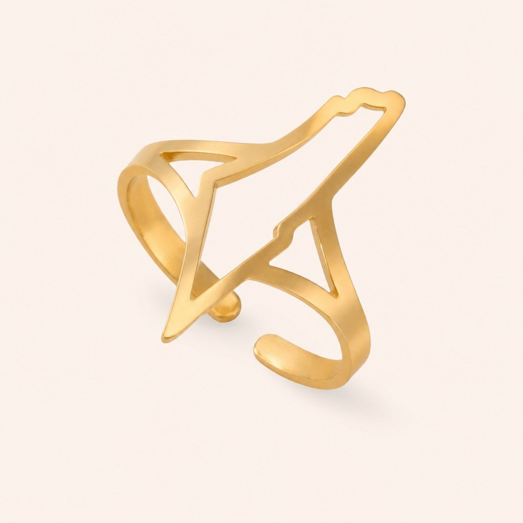 Palestine Minimal Ring, gold finish