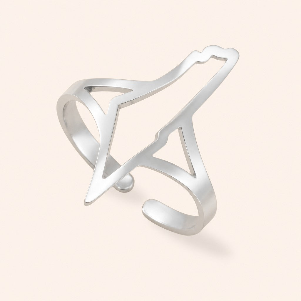 Palestine Minimal Ring, silver finish