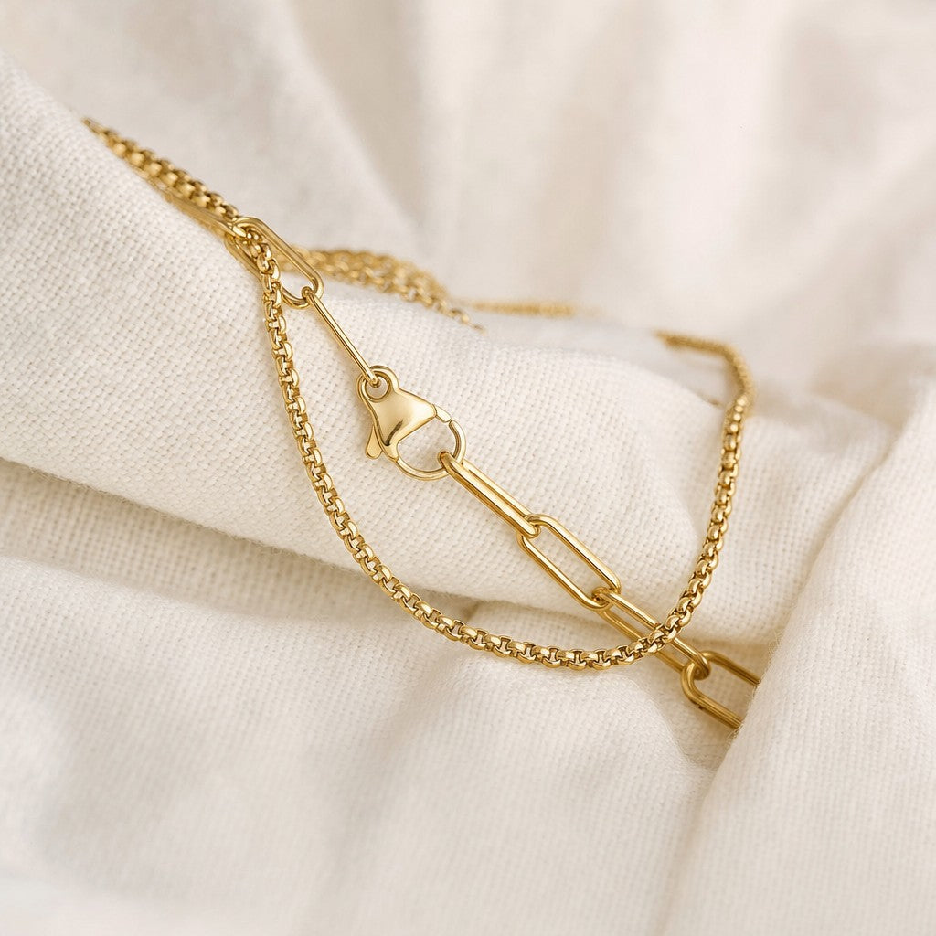 Close-up detail of the Trio Layered Chain