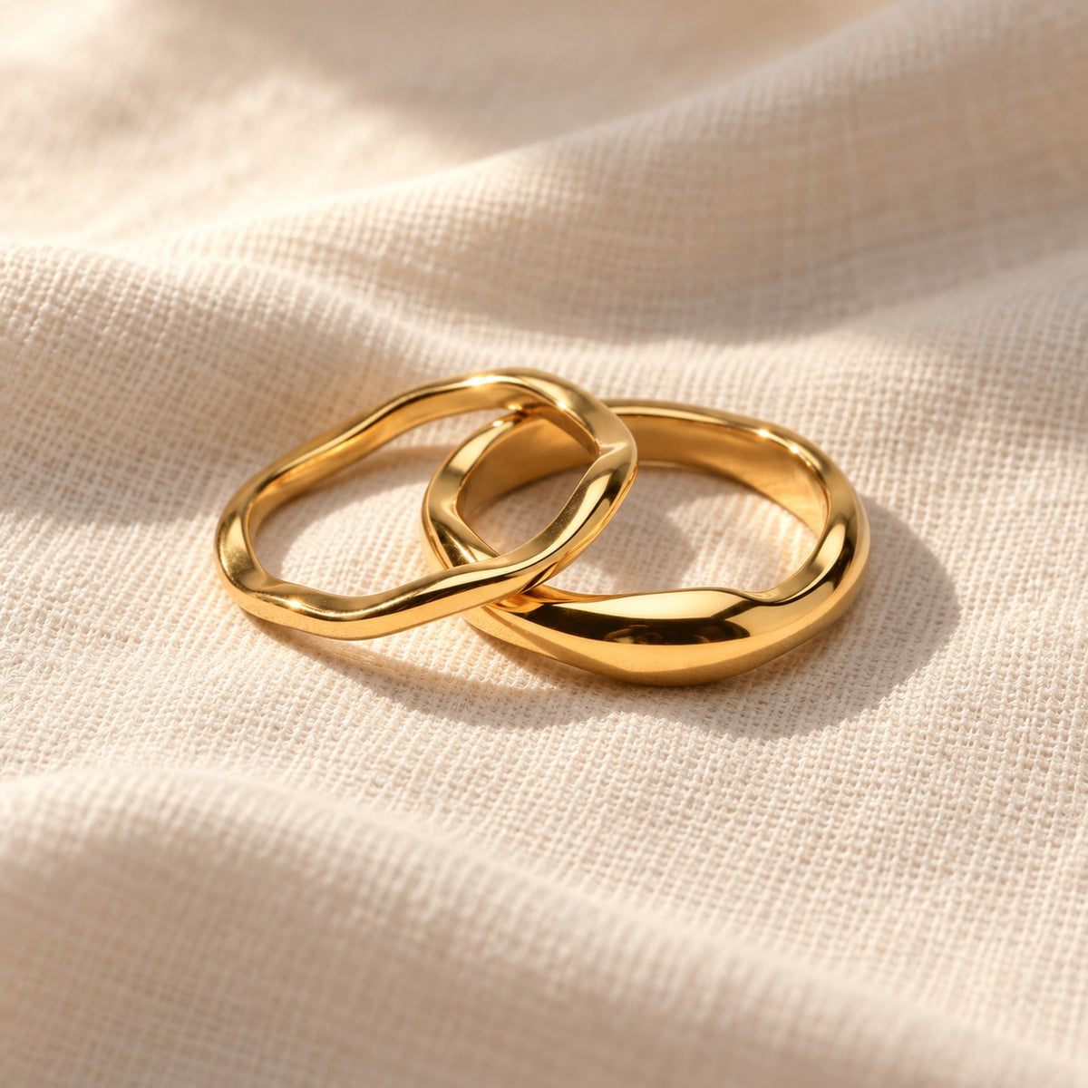 Unity Ring on cream linen