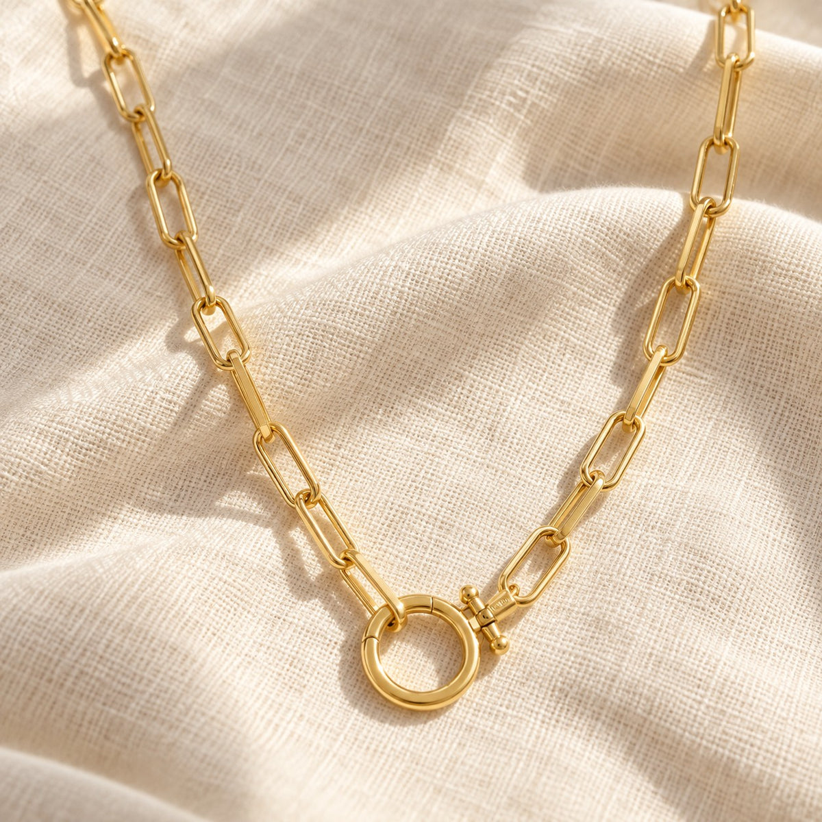 Parker Necklace on cream linen