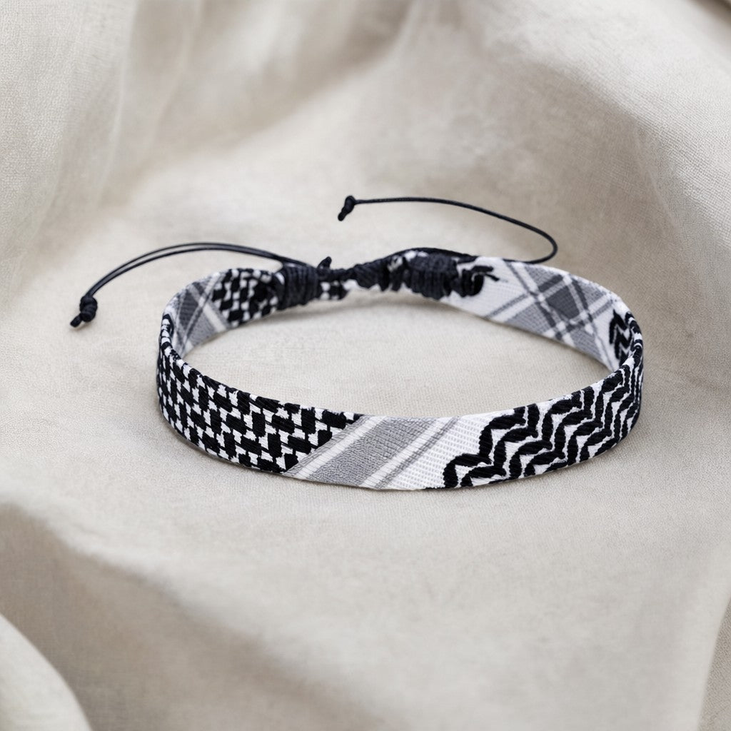 Close-up detail of the Keffiyeh Bracelet
