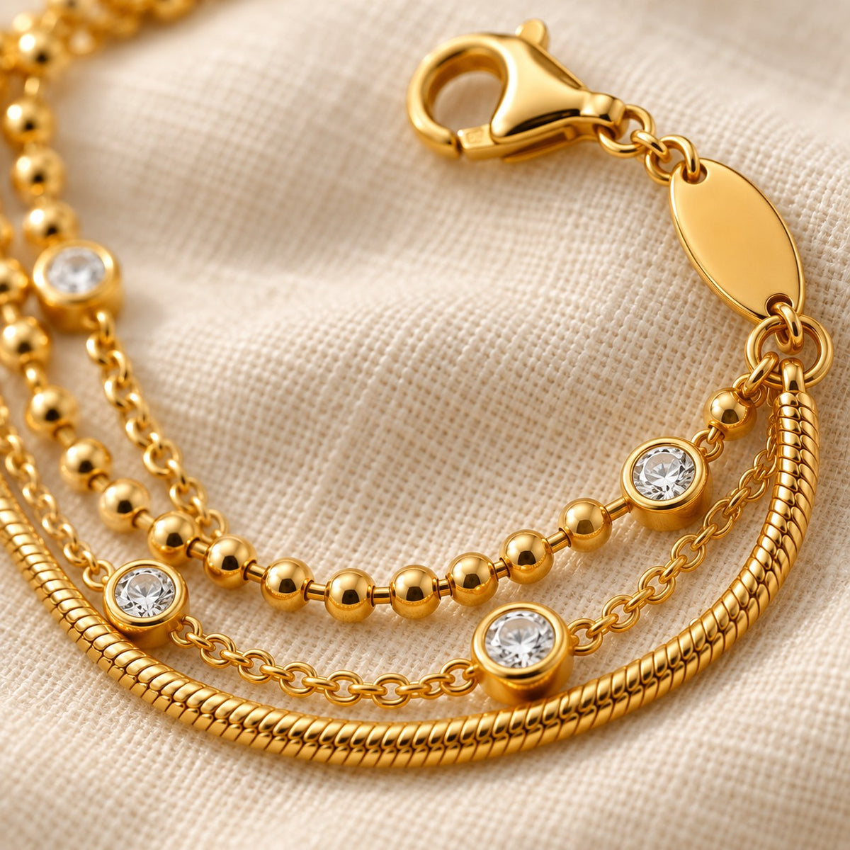 Close-up detail of the Laythah Bracelet
