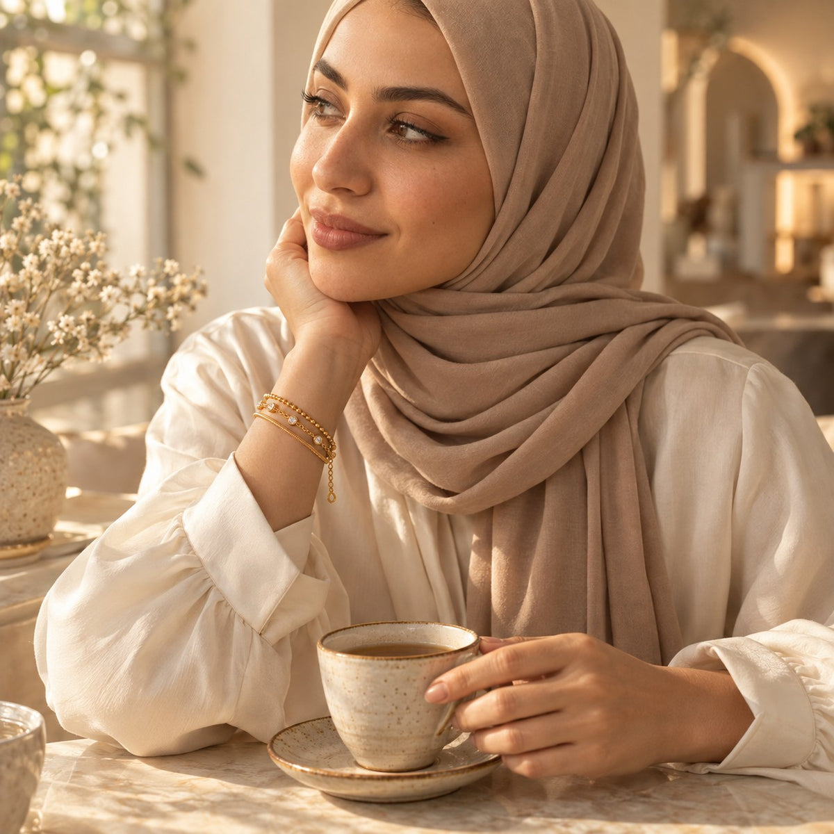 The Laythah Bracelet worn in everyday life