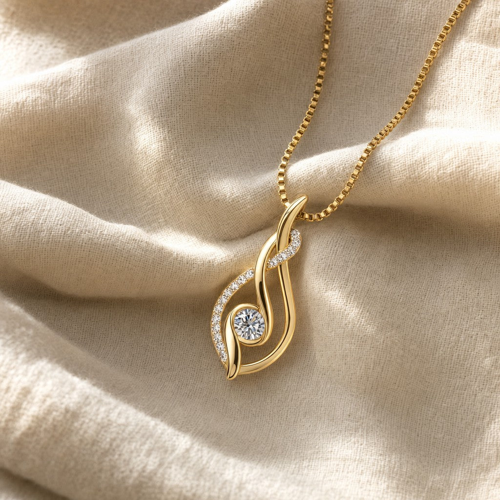 Diya Al Nur Pendant on cream linen