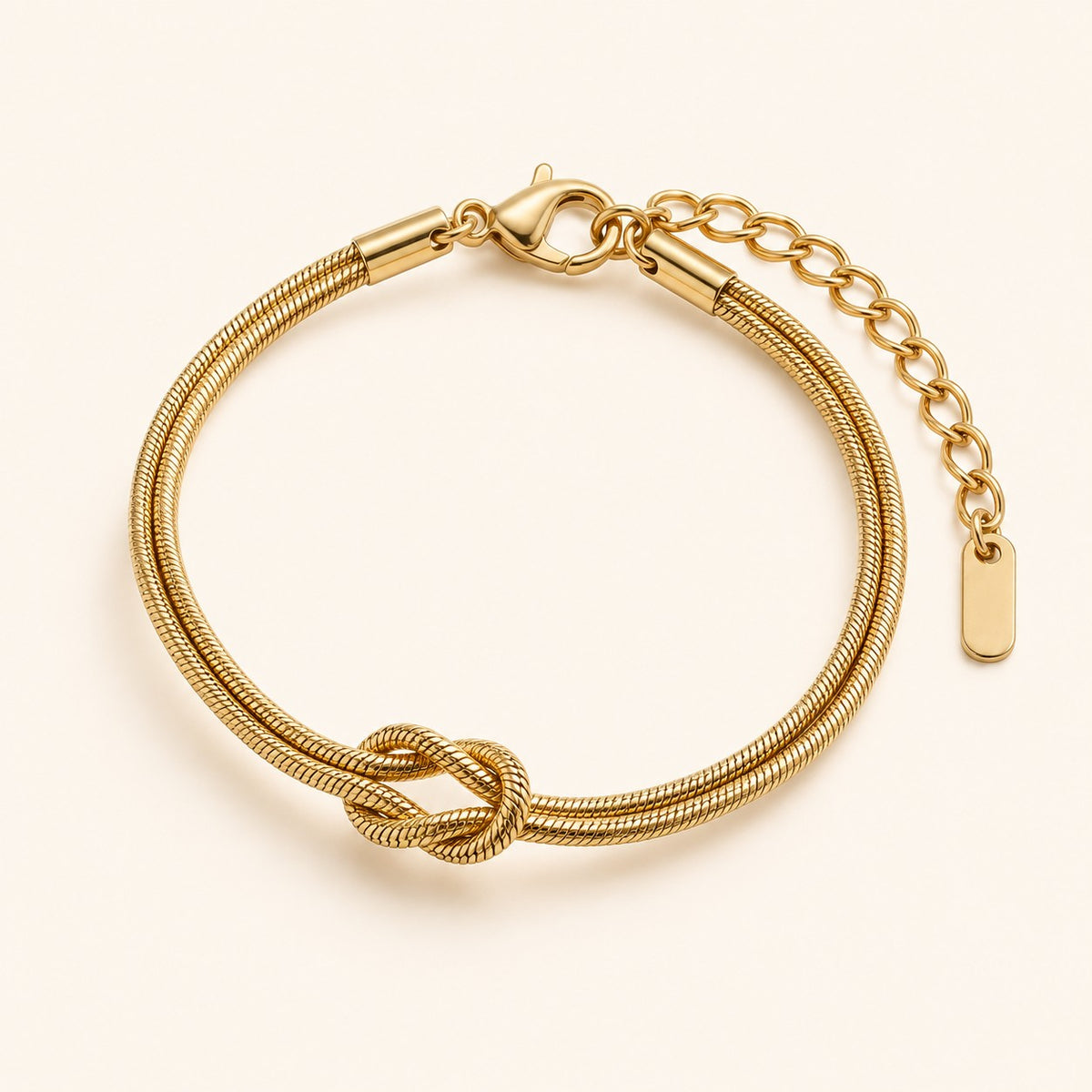Wisal Knot Bracelet, gold finish