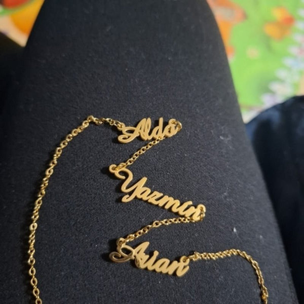 Customer photo of Wasl English Multiple Names Necklace